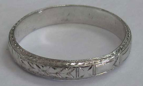 white gold ring engraving